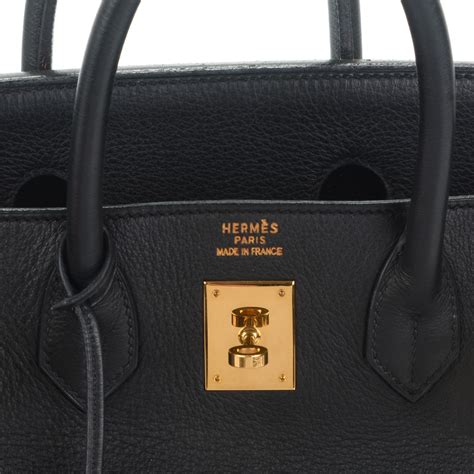 HERMES Taurillon Clemence HAC Birkin 32 Black